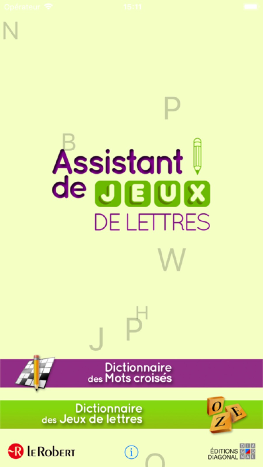 Couverture de Assistant de jeux de lettres