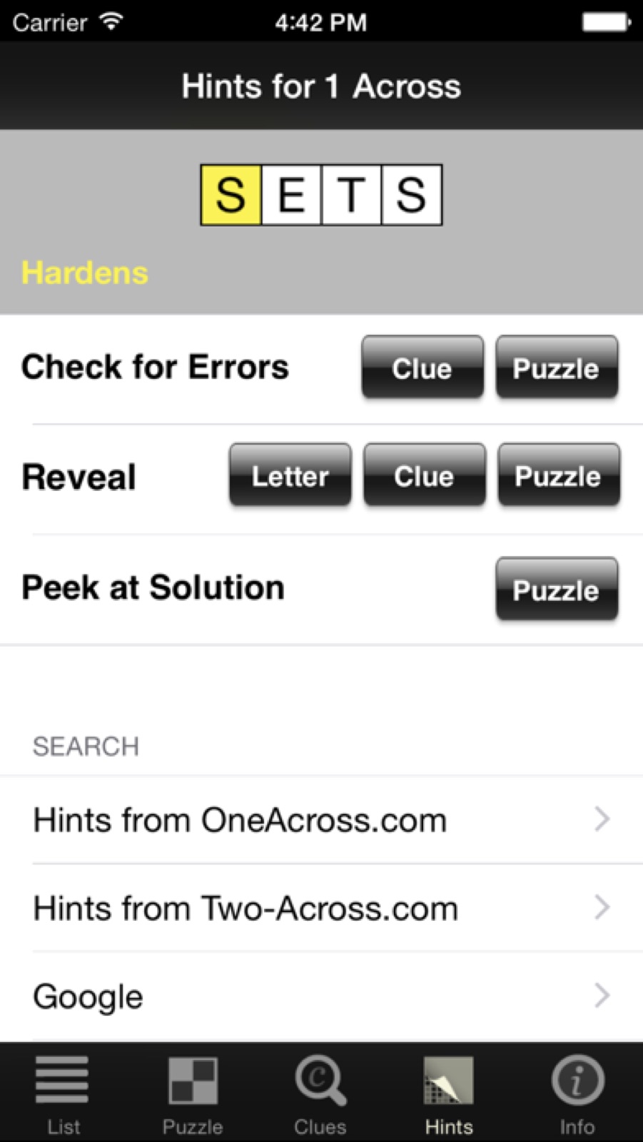 Capture d'écran 4 de Crosswords Classic