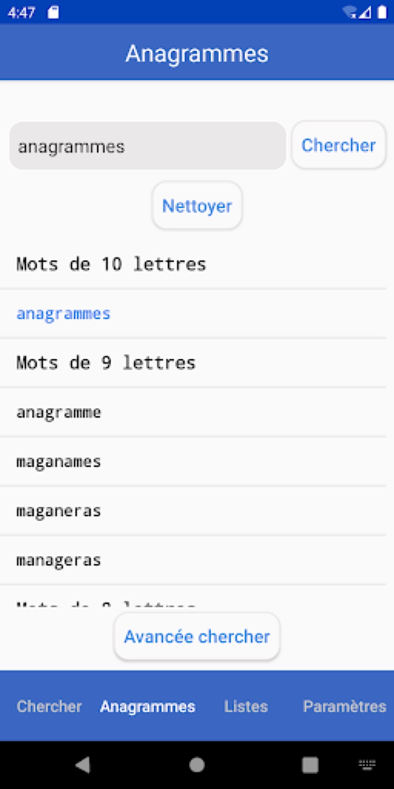 Capture d'écran 2 de Dictionnaire de Scrabble