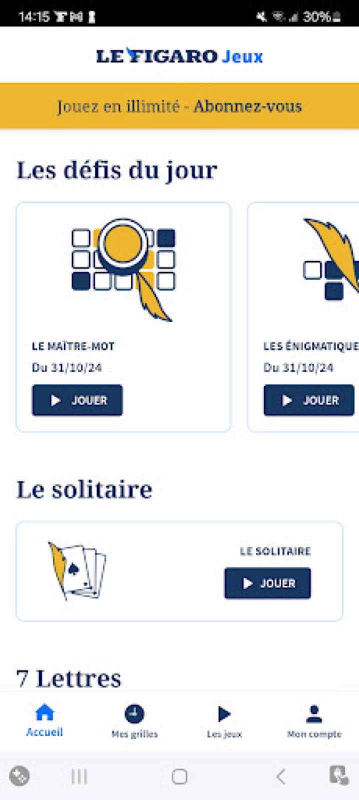 Couverture de Figaro Jeux : Jeu mots fleches