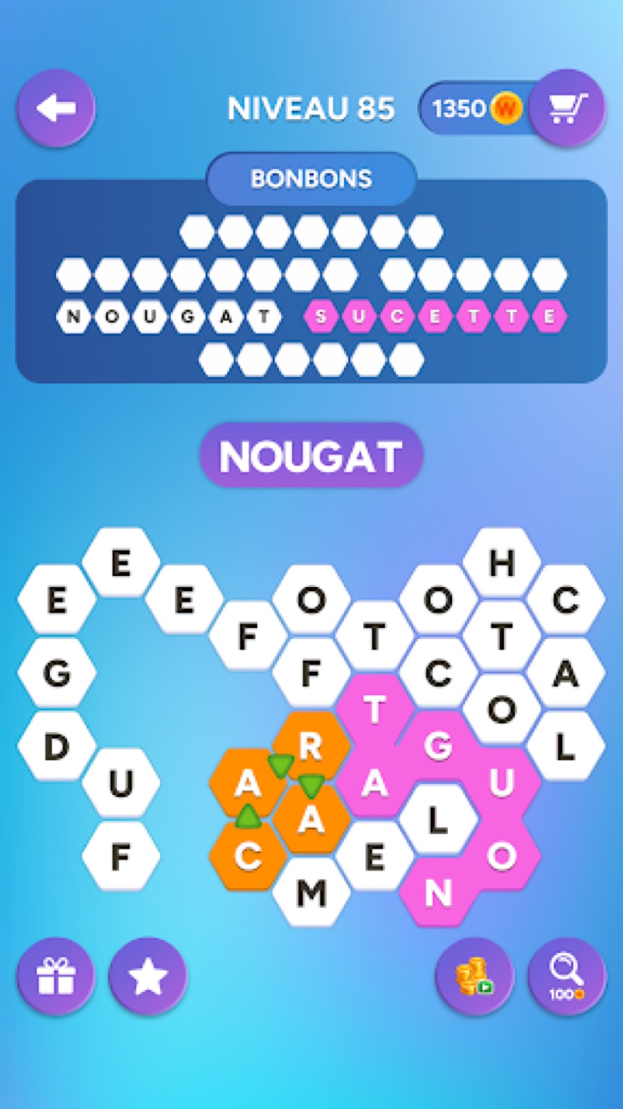 Capture d'écran 2 de Hexa Word : Mots Mêlés