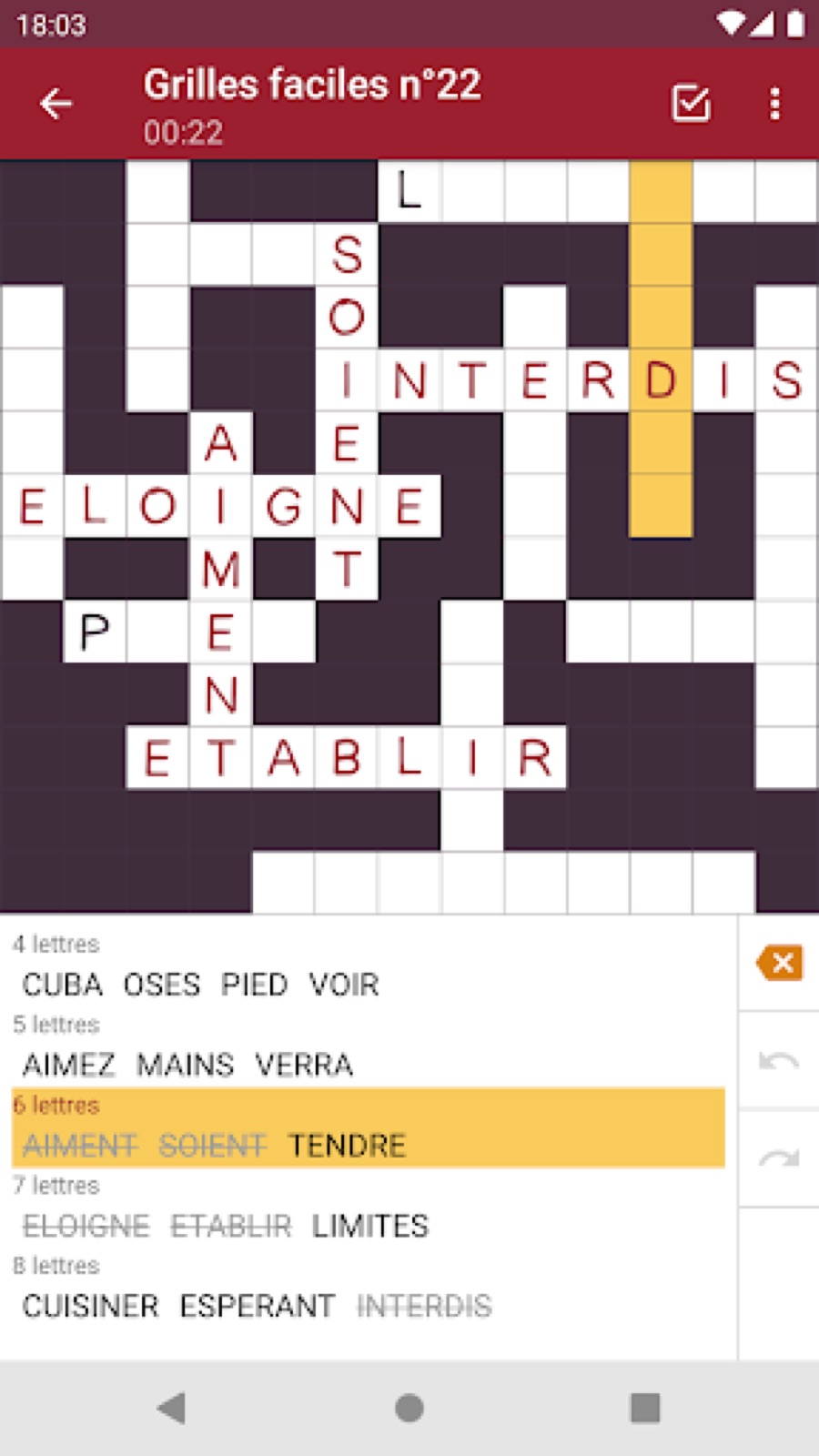 Capture d'écran 4 de Mots Casés - Français