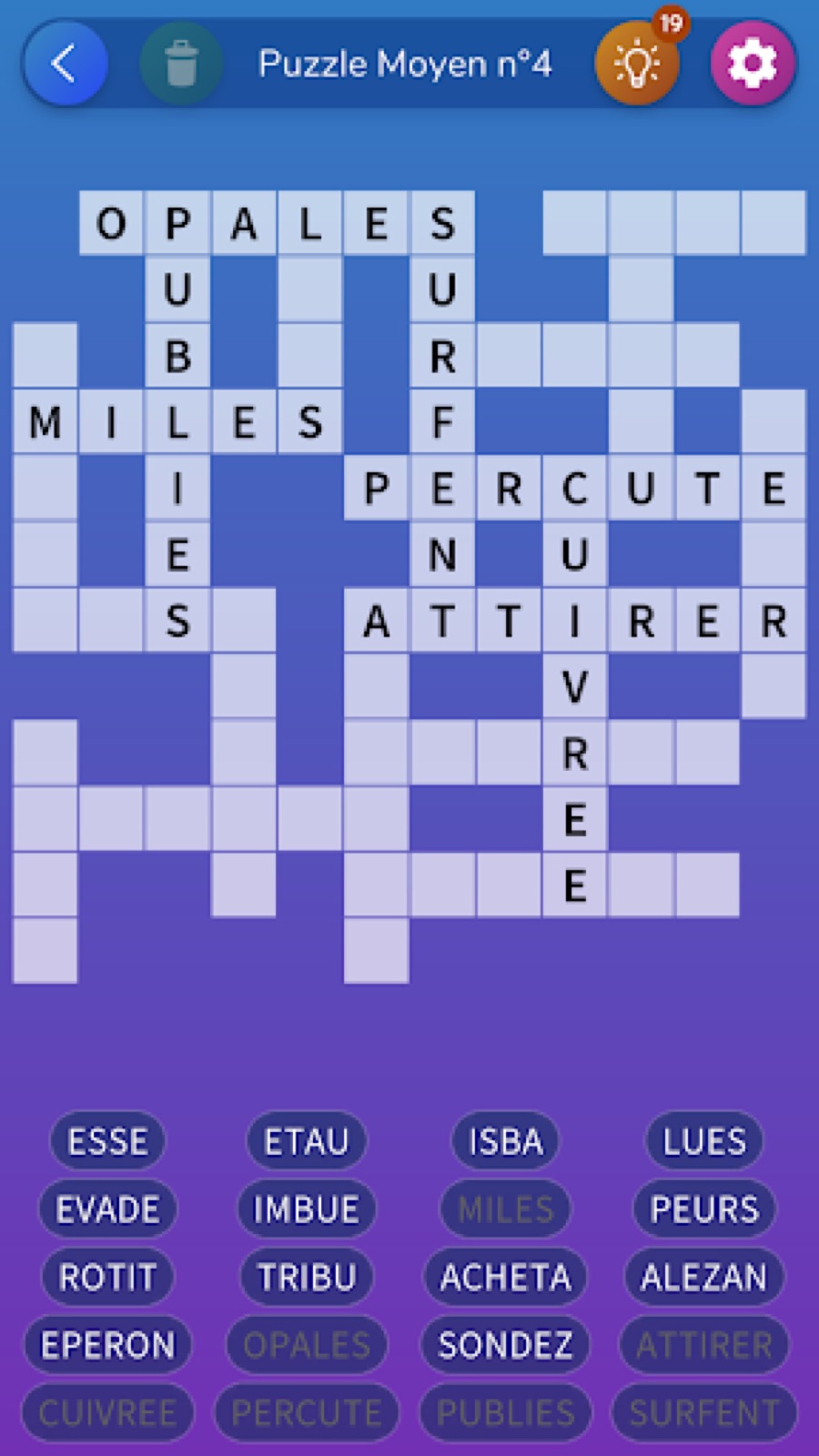 Capture d'écran 2 de Mots Casés: Grilles illimitées