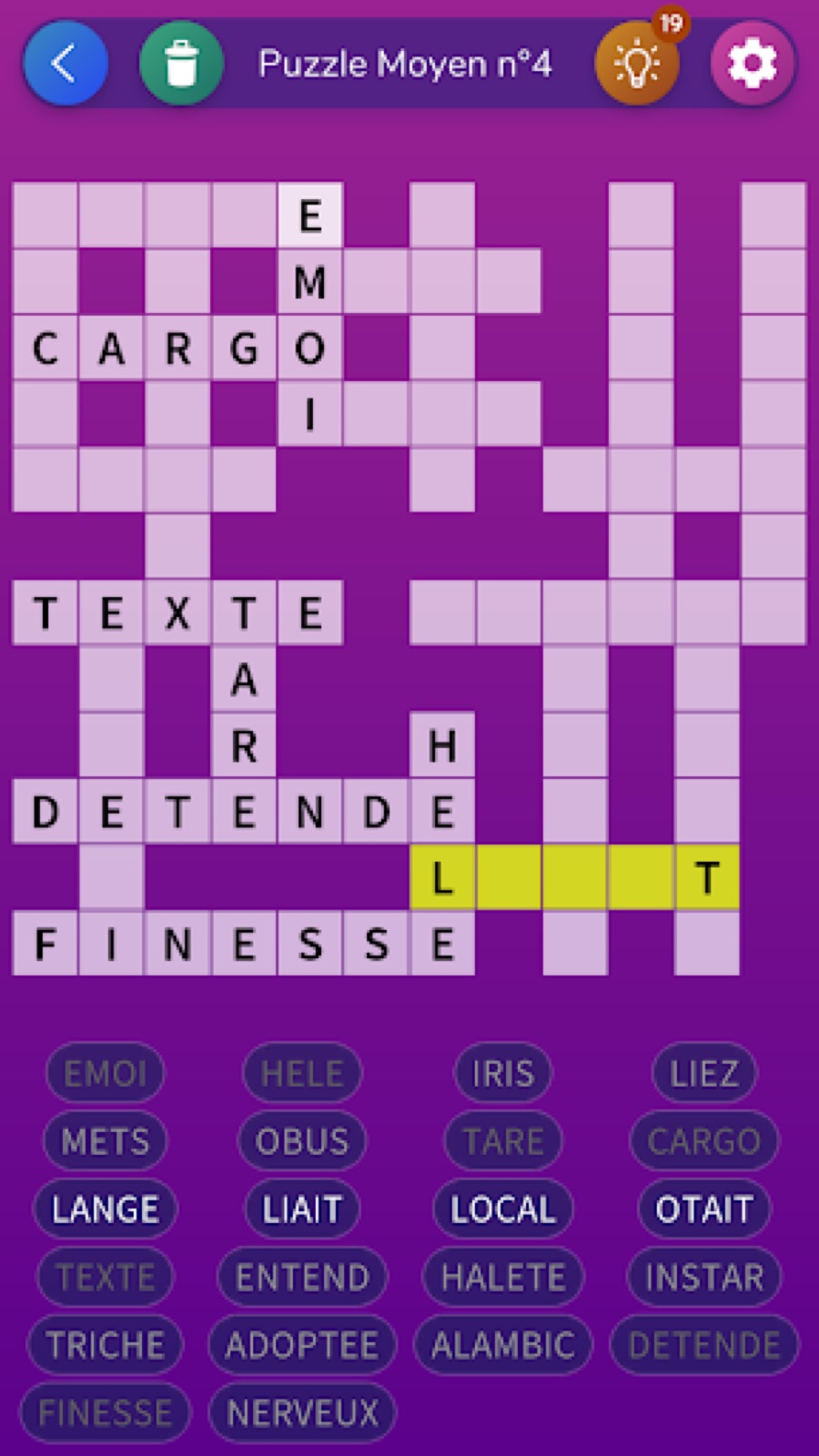 Capture d'écran 4 de Mots Casés: Grilles illimitées