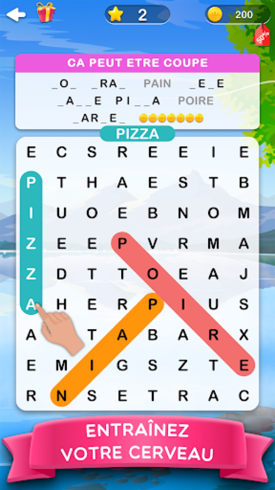 Capture d'écran 2 de Mots Mêlés 2 - Mots Cachés