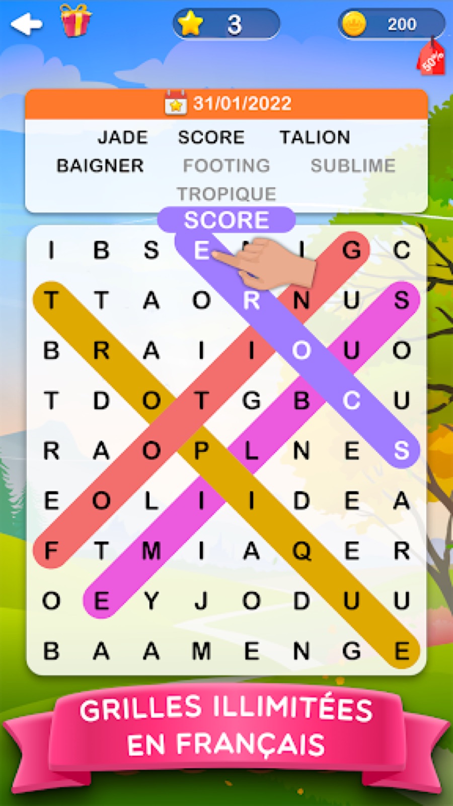 Capture d'écran 3 de Mots Mêlés 2 - Mots Cachés