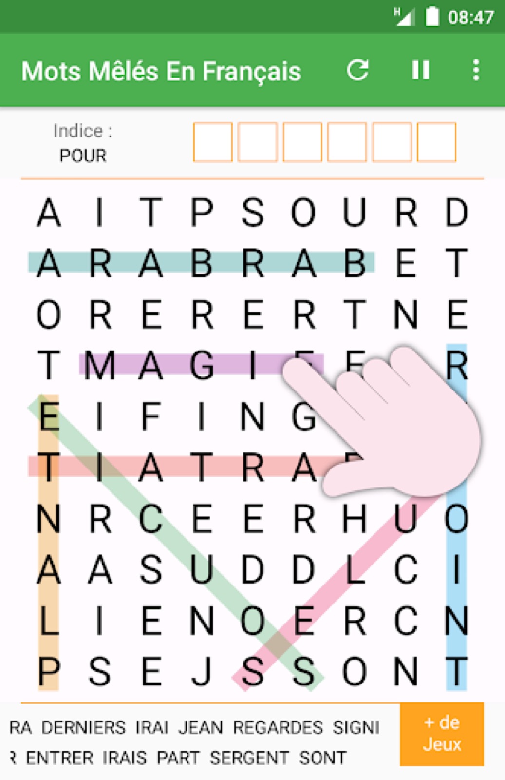 Capture d'écran 3 de Mots Mêlés Français