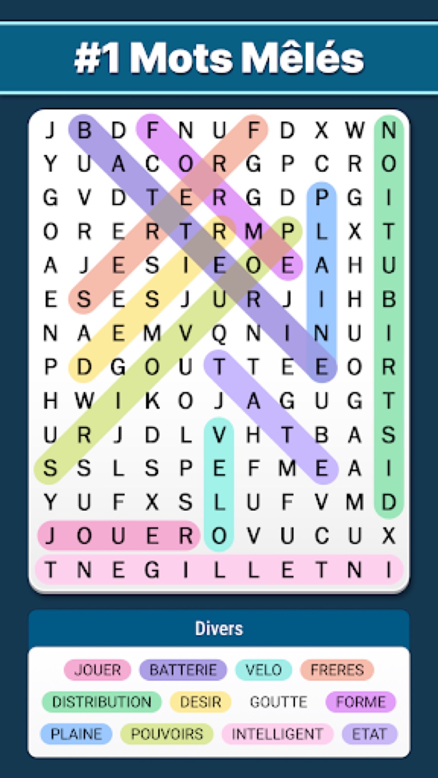 Couverture de Mots Mêlés: Jeu Relaxant