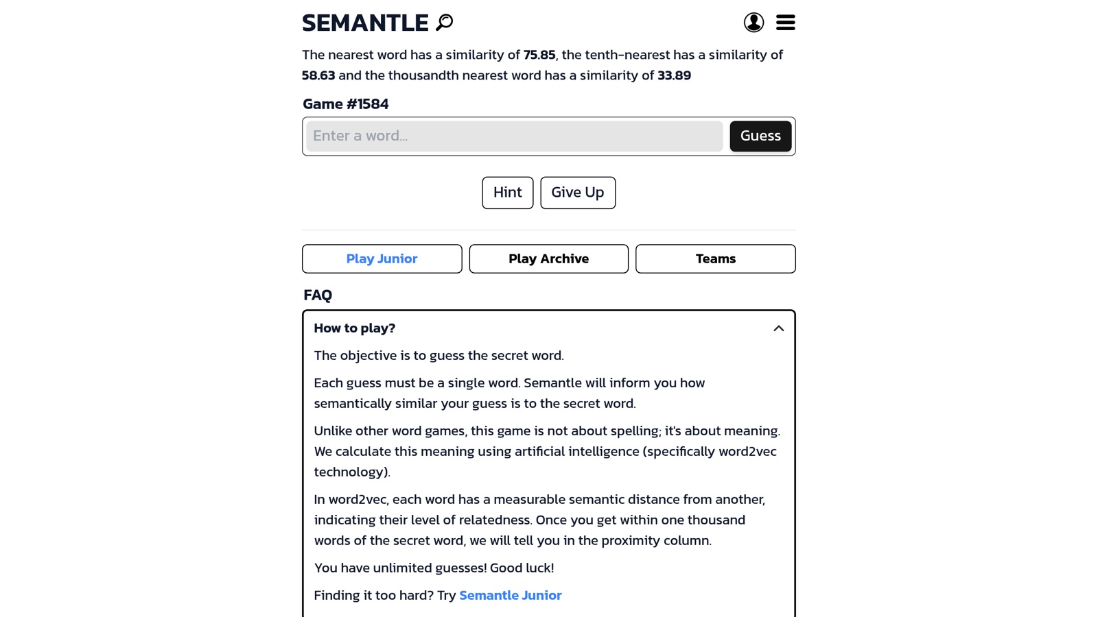 Couverture de Semantle