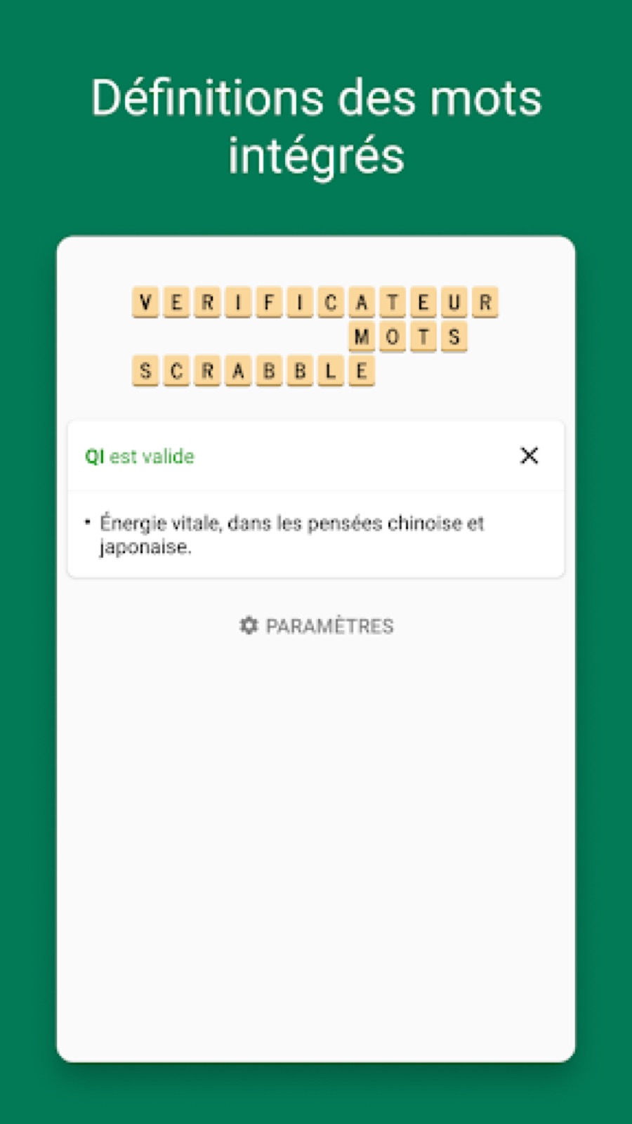Capture d'écran 2 de Verificateur Mots SCRABBLE