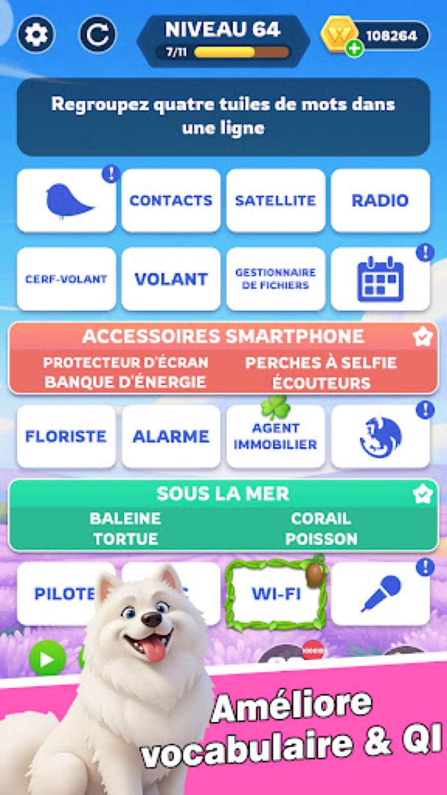 Capture d'écran 3 de Word Association Sort: Puzzle