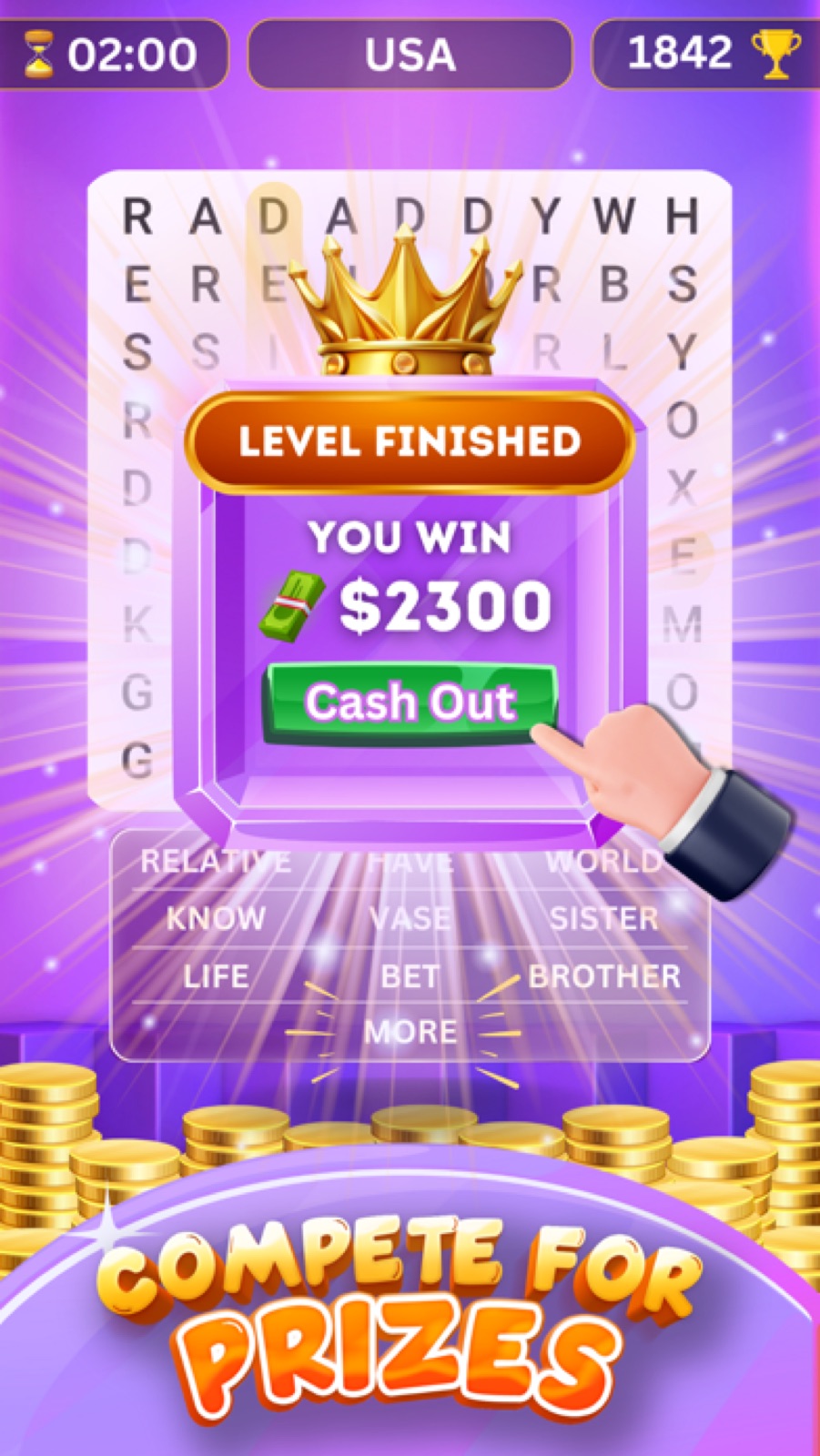 Capture d'écran 4 de Word Search make real money